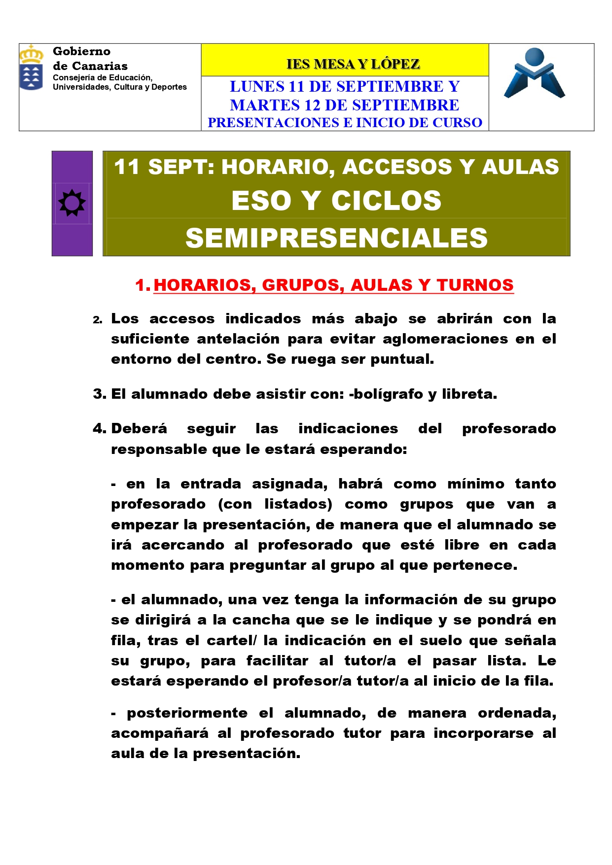 PRESENTACIONES E INICIO DE CLASES 12 SEPTIEMBRE page 0001